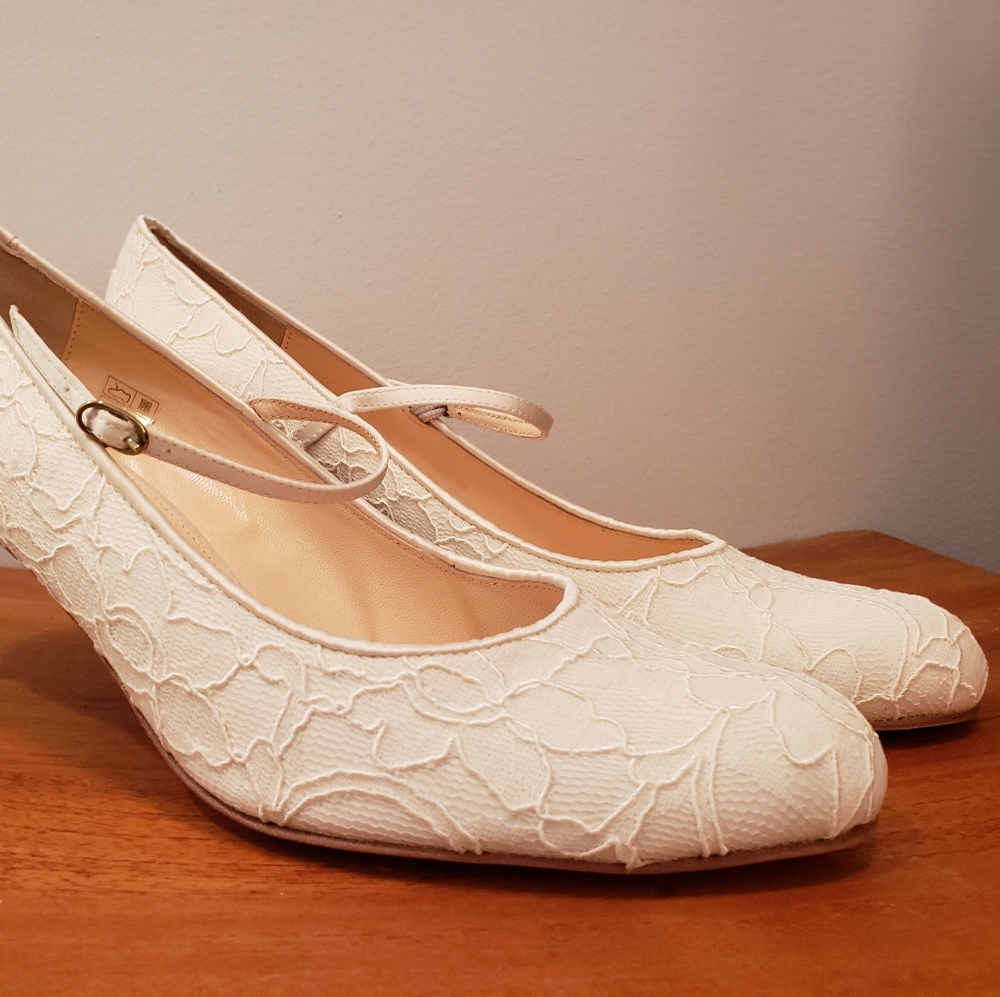 Rachel Simpson Lace Mary Jane Bride Wedding Heels